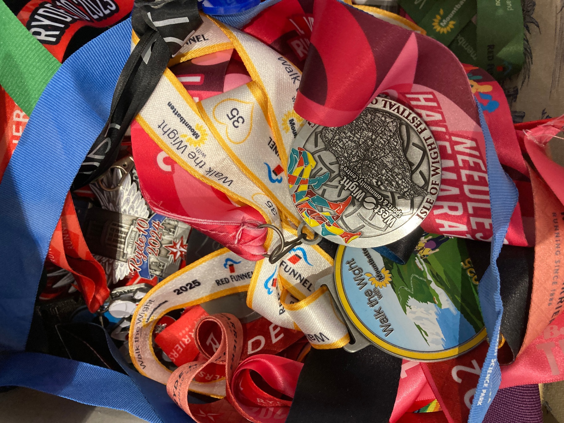 A drawer full of forgotten race medals